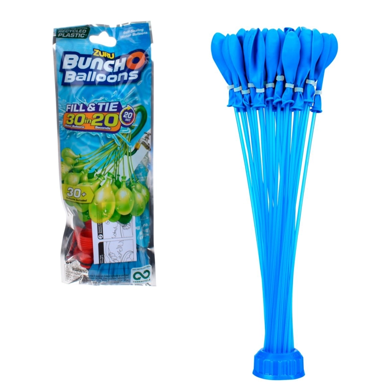 PACK 1 BOQUILLA CON BOMBAS DE AGUA BUNCH O BALLOONS - AZUL - 1