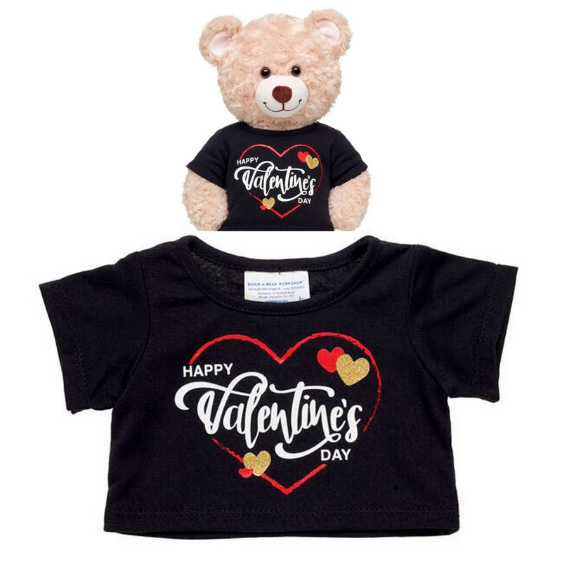 POLERA BUILD A BEAR NEGRA ESTAMPADO HAPPY VDAY - 3