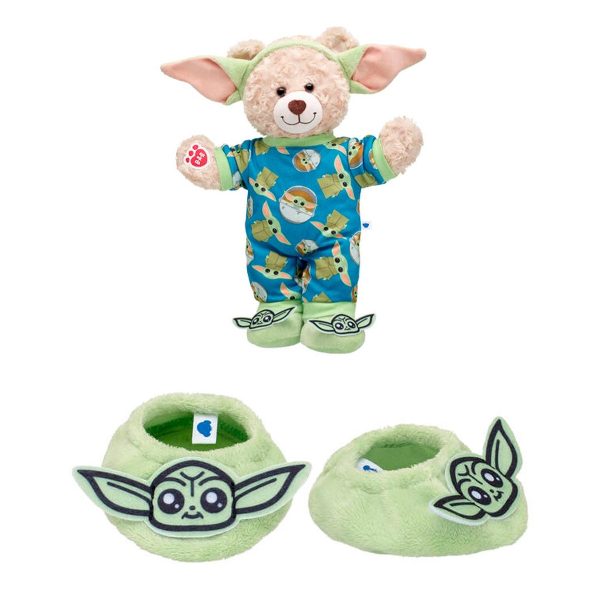 PANTUFLAS BUILD A BEAR BABY YODA PARA BEBE STAR WARS - 1
