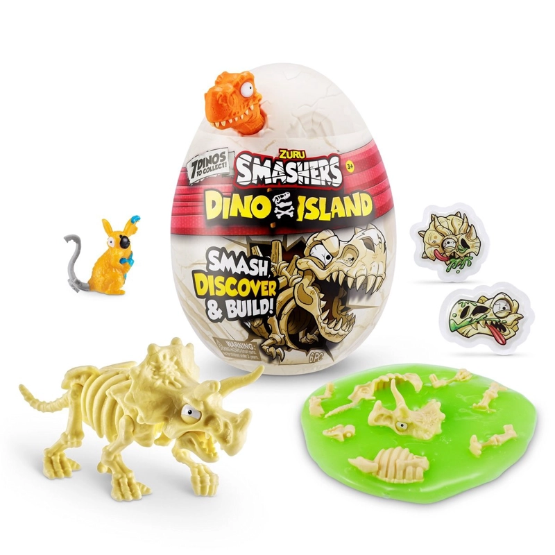 NANO HUEVO SMASHERS DINO ISLAND ZURU - NARANJO - 1
