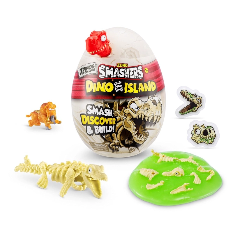 NANO HUEVO SMASHERS DINO ISLAND ZURU - ROJO - 1