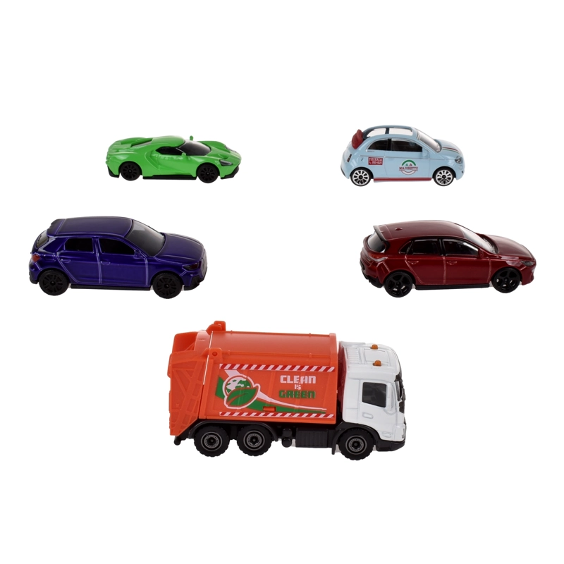 VEHICULOS MAJORETTE SET COLECCION 5 UNIDADES RECICLAJE - 1