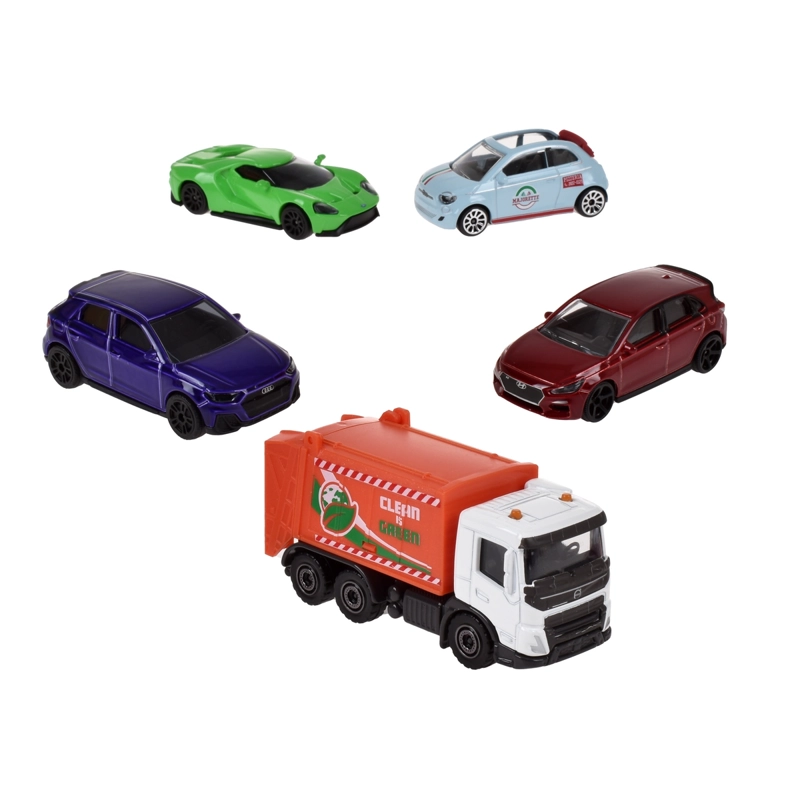 VEHICULOS MAJORETTE SET COLECCION 5 UNIDADES RECICLAJE - 2