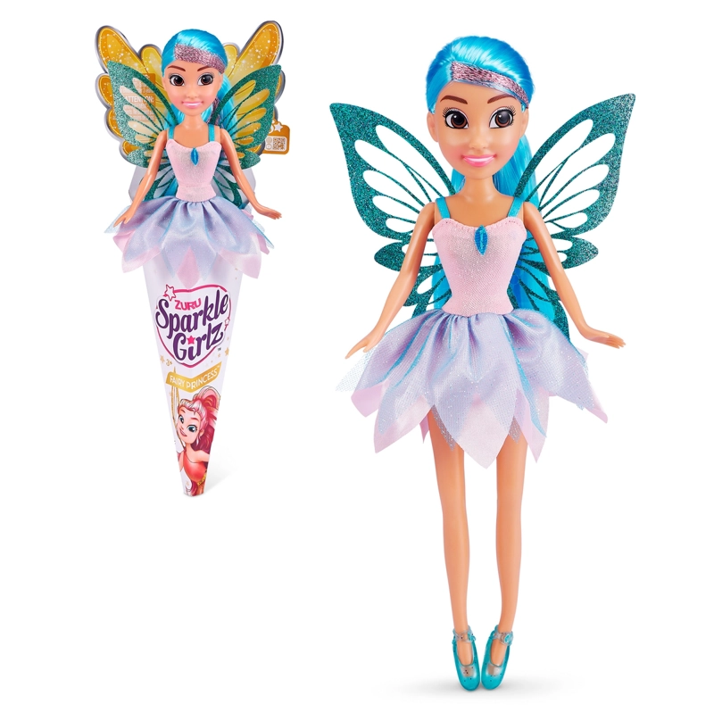 MUÑECA HADA DE 27 CMS EN CONO  SPARKLE GIRLZ - CELESTE - 3