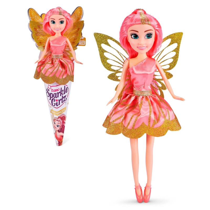 MUÑECA HADA DE 27 CMS EN CONO  SPARKLE GIRLZ - ROSADA - 1