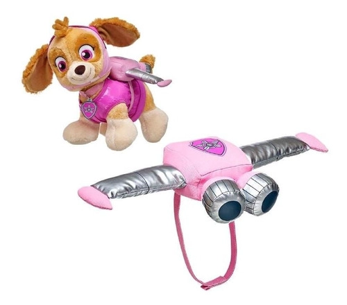 MOCHILA BUILD A BEAR SKYE PAW PATROL CON ALAS PLATEADAS - 1