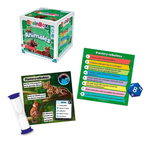JUEGO DE CARTAS BRAINBOX ANIMALES OBSERVACION Y MEMORIA - 1