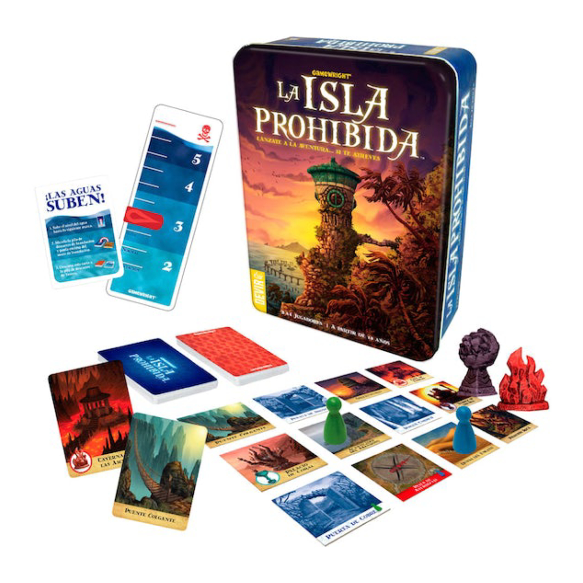 JUEGO DE MESA LA ISLA PROHIBIDA 4 JUGADORES AVENTURA - 6