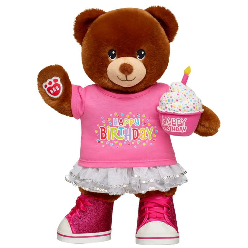 ACCESORIO BUILD A BEAR CUPCAKE ROSADO FELIZ CUMPLEAÑOS - 2