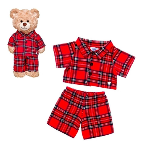 PIJAMA BUILD A BEAR ESCOCE S ROJO PARA PELUCHES - 2