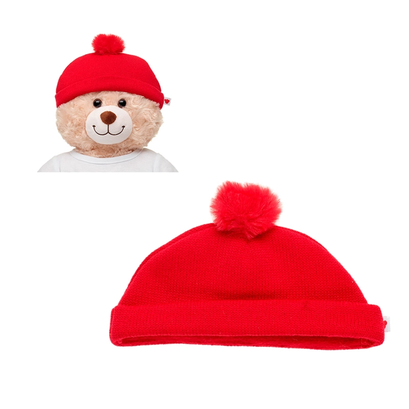GORRO LANA ROJO BUILD A BEAR PARA PELUCHE - 2