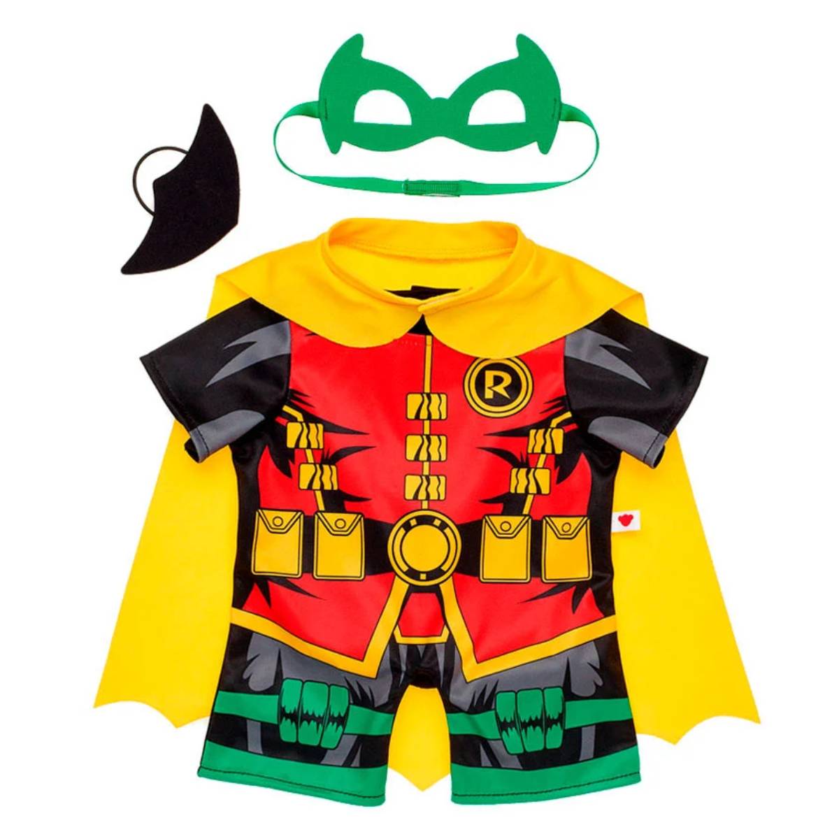 DISFRAZ ROBIN BUILD A BEAR CON CAPA Y ANTIFAZ VERDE - 2