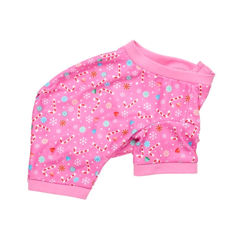 PIJAMA BUILD A BEAR ROSADO DULCES NAVIDEÑOS PARA PELUCHE - 1