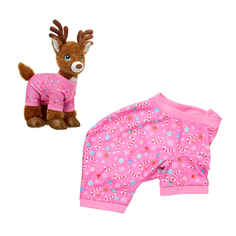 PIJAMA BUILD A BEAR ROSADO DULCES NAVIDEÑOS PARA PELUCHE - 2