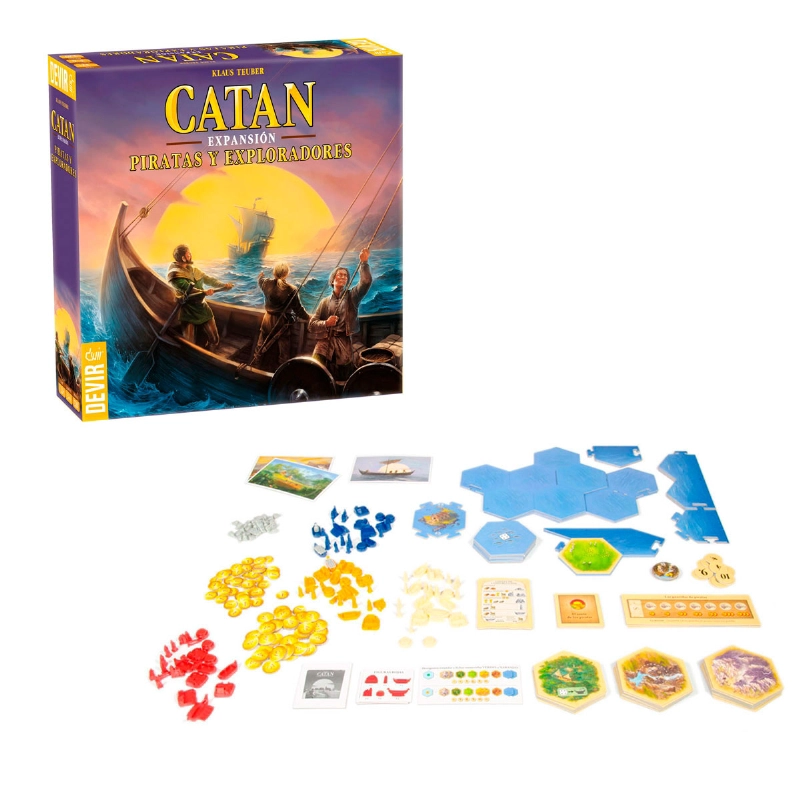 JUEGO DE MESA EXPANSION PIRATAS Y EXPLORADORES DE CATAN - 1