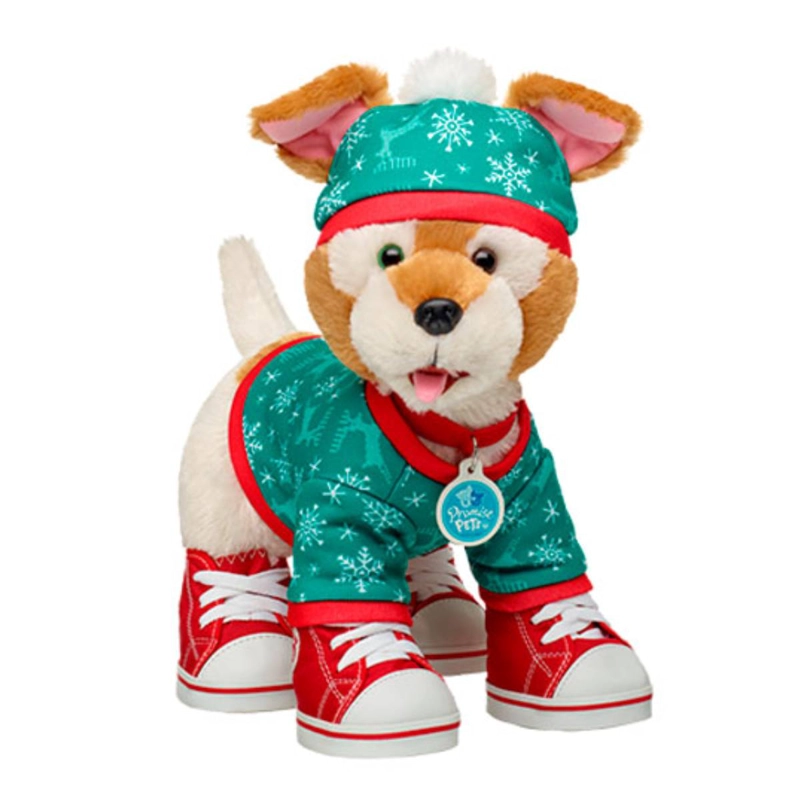 SWEATER BUILD A BEAR NAVIDEÑO VERDE CON GORRO - 3