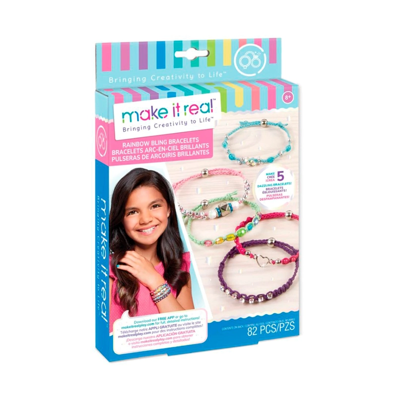 PULSERAS DE MANUALIDADES MAKE IT REAL CON CUENTAS DE CRISTAL - 1