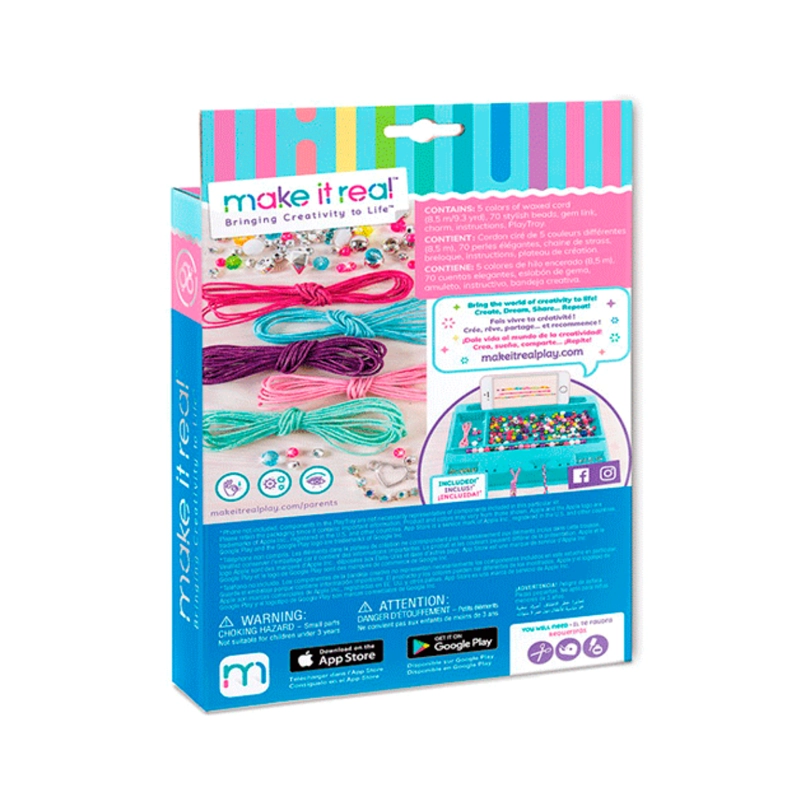 PULSERAS DE MANUALIDADES MAKE IT REAL CON CUENTAS DE CRISTAL - 2