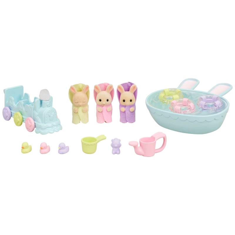 LA HORA DEL BAÑO DE LOSTRILLIZOS SYLVANIAN FAMILIES - 1