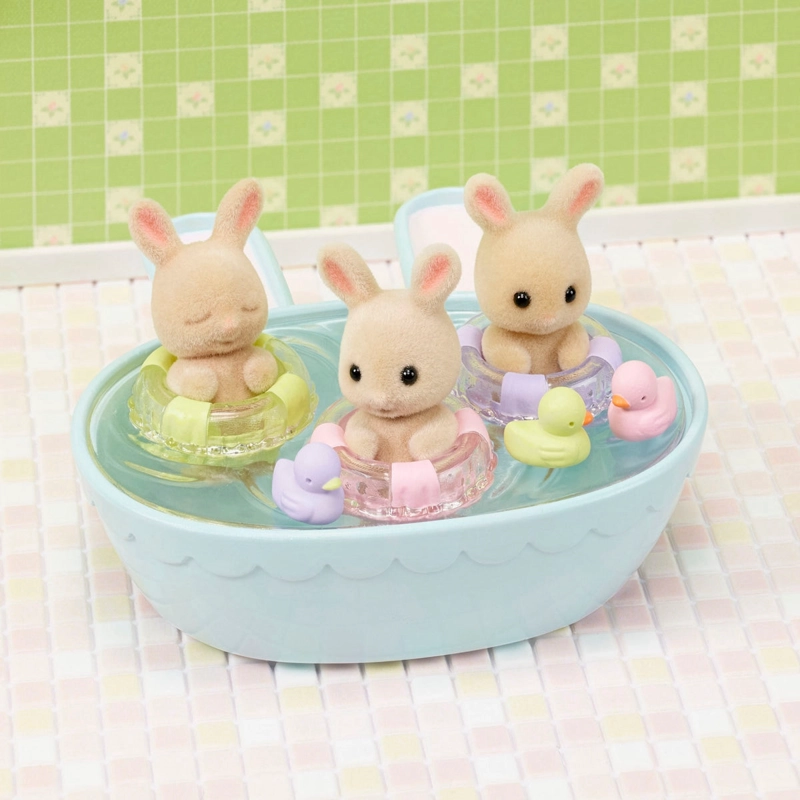LA HORA DEL BAÑO DE LOSTRILLIZOS SYLVANIAN FAMILIES - 5