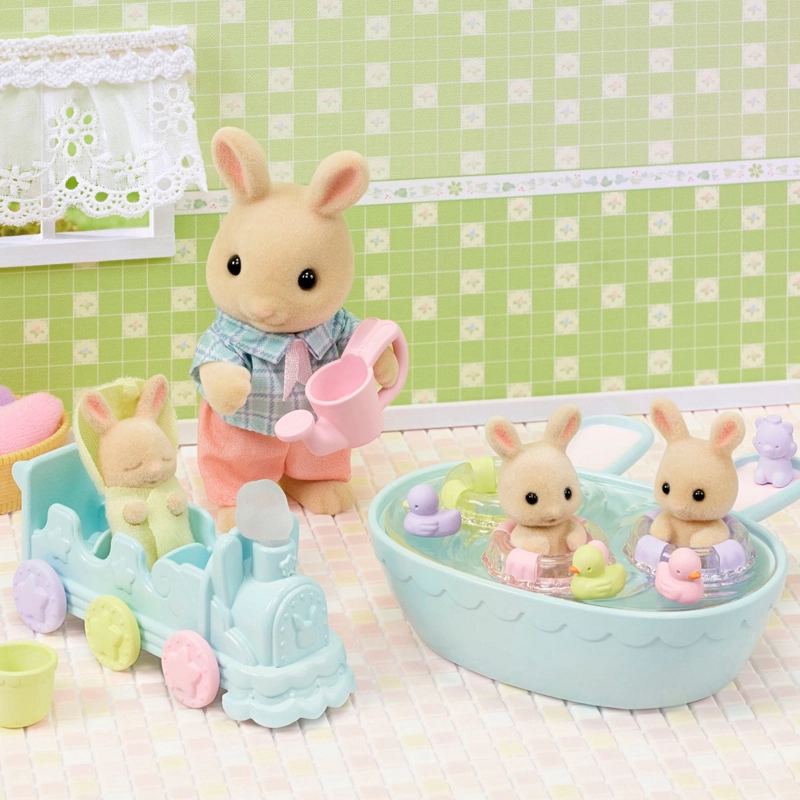 LA HORA DEL BAÑO DE LOSTRILLIZOS SYLVANIAN FAMILIES - 6