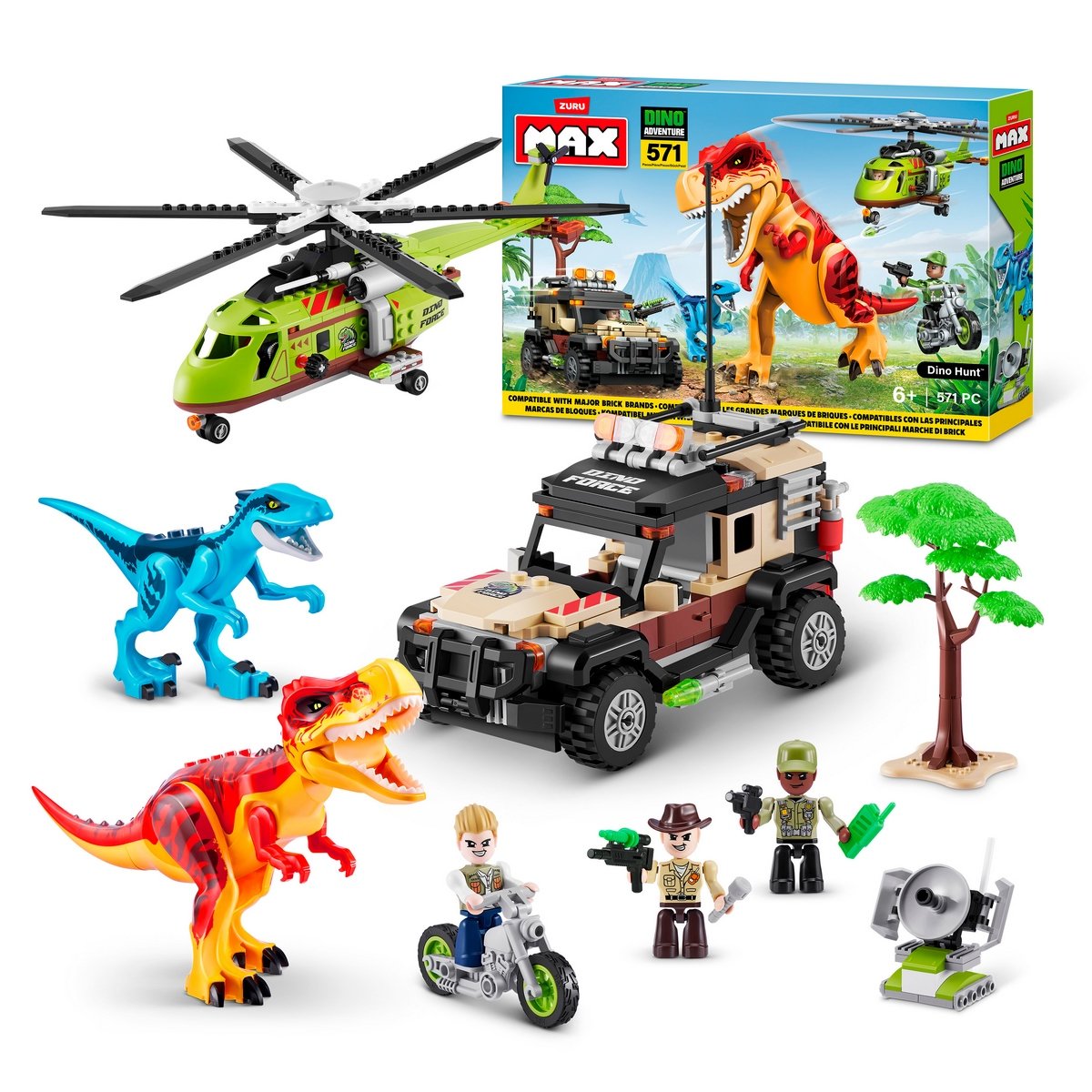 SET 571 BLOQUES MAX MULTICOLOR MAS DINI ESCAPE EN CAJA DE ZURU - 1