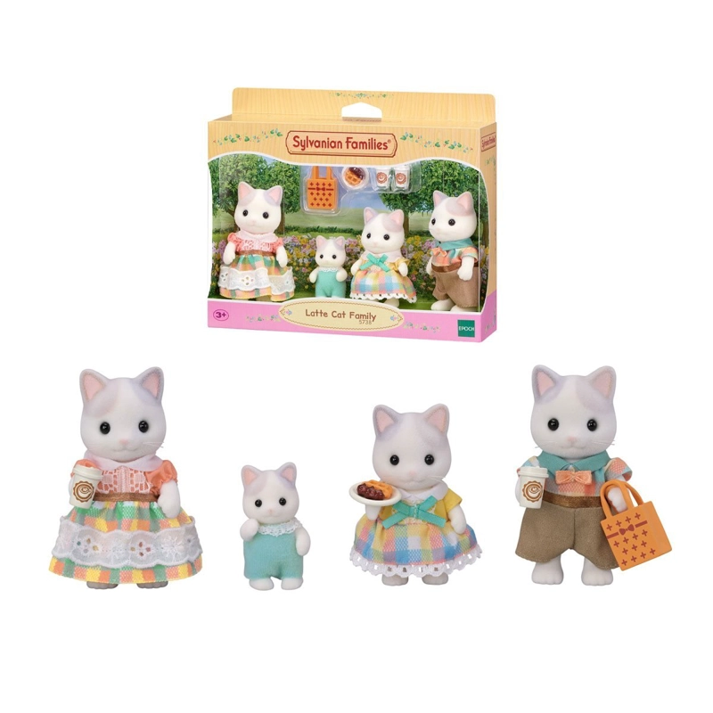 FIGURAS SYLVANIAN FAMILIES FAMILIA GATOS LECHE PARA BEBE - 2