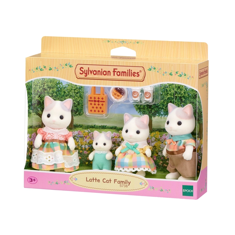 FIGURAS SYLVANIAN FAMILIES FAMILIA GATOS LECHE PARA BEBE - 3