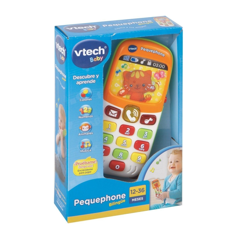 JUGUETE INTERACTIVO VTECH PEQUEPHONE BILINGUE MULTICOLOR - 2