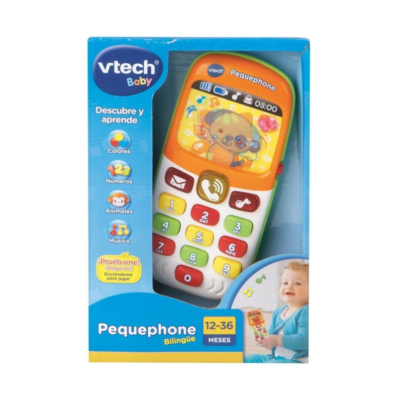 JUGUETE INTERACTIVO VTECH PEQUEPHONE BILINGUE MULTICOLOR - 3