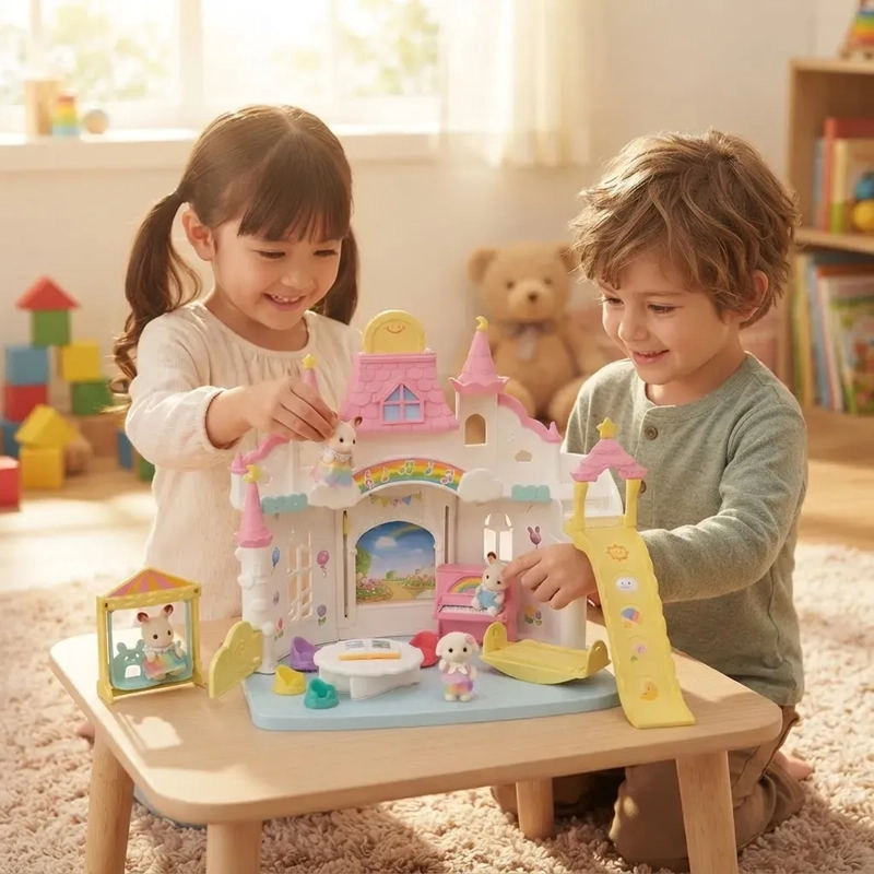 PLAYSET SYLVANIAN FAMILIES CASTILLO ROSADO PARA BEBE - 3