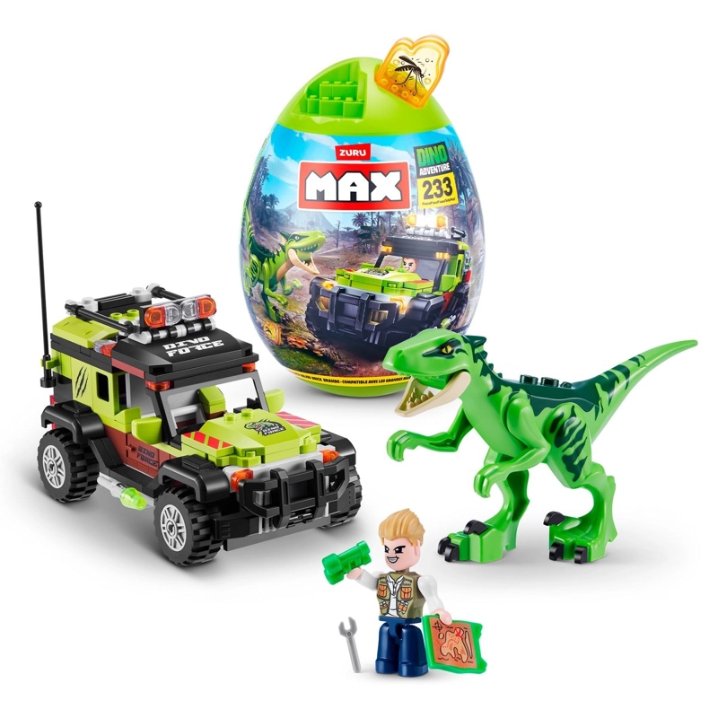 BLOQUES MAX DINO ESCAPE 233 PIEZAS EN HUEVO DE ZURU - 1