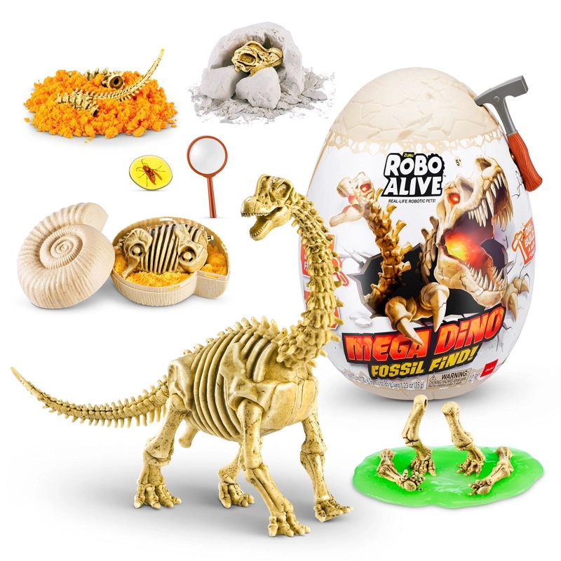 FIGURAS DE ACCIÓN ANSALDO MEGA HUEVO ROBO ALIVE CON FOSIL DE DINOSAURIO DE ZURU - 2