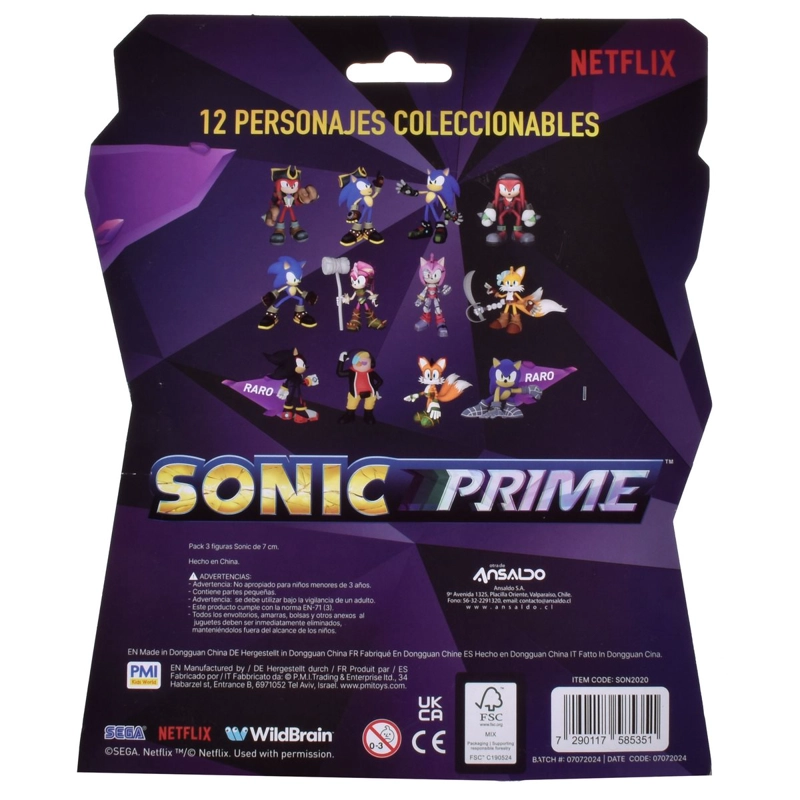 PACK 3 FIGURAS SONIC DE 7 CMS - PACK-2 DR EGGMAN - 6