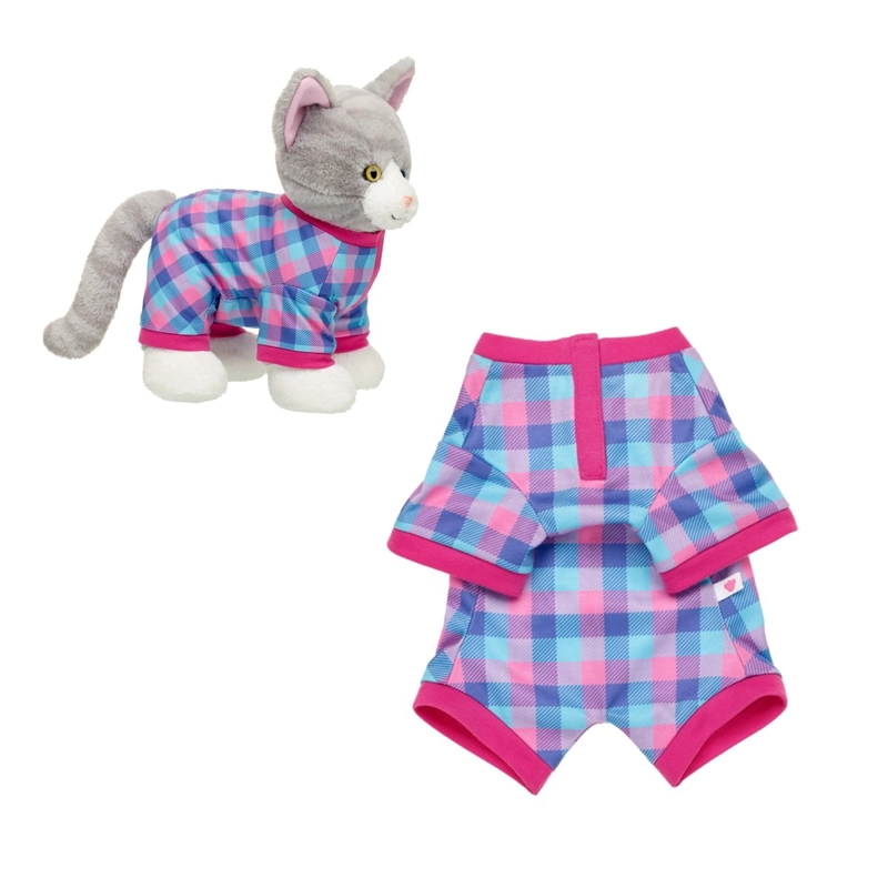 PIJAMA ESCOCE S ROSADO BUILD A BEAR CLASICO PARA PELUCHE - 2