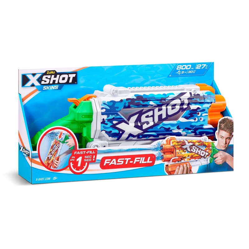 LANZADOR DE AGUA X SHOT 500 ML LLENADO RAPIDO - WATER CAMO - 4