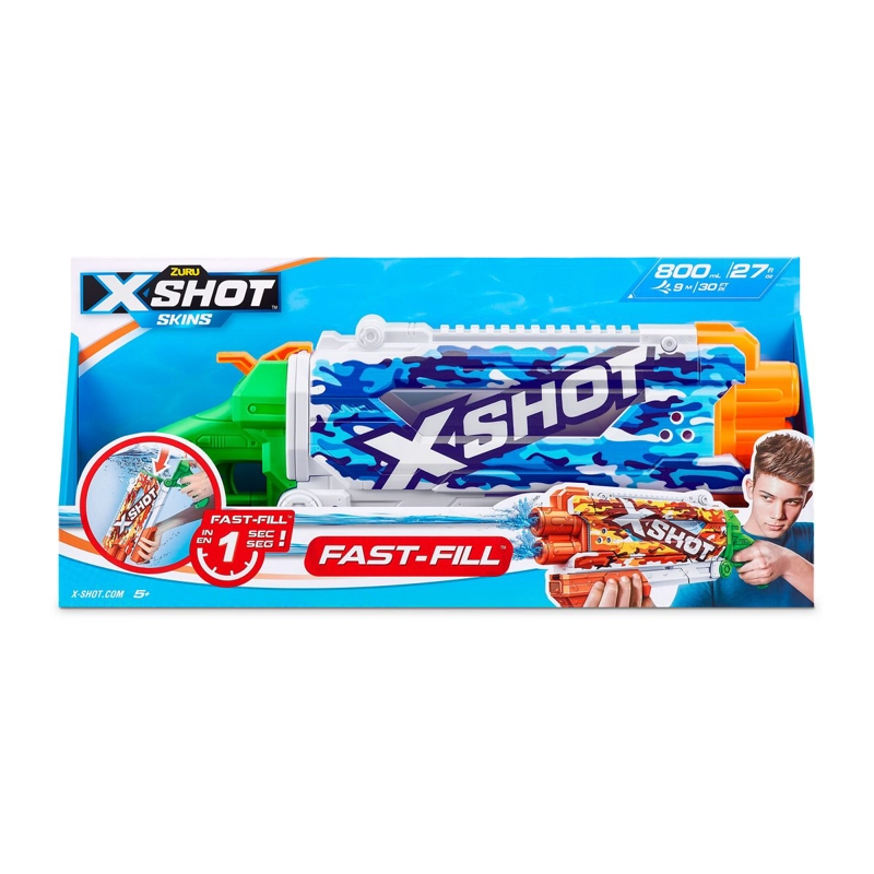 LANZADOR DE AGUA X SHOT 500 ML LLENADO RAPIDO - WATER CAMO - 5
