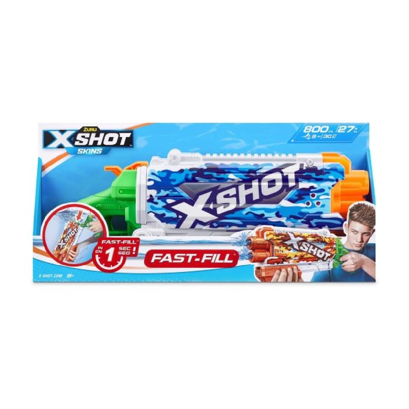 LANZADOR DE AGUA X SHOT 500 ML LLENADO RAPIDO - WATER CAMO - 6