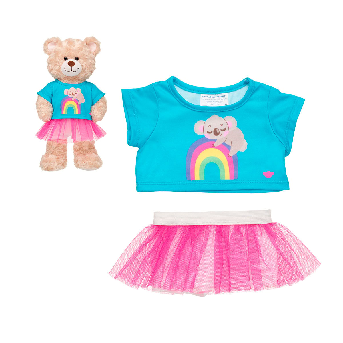 SET TUTU Y POLERA KOALA BUILD A BEAR ROPA PELUCHE - 1