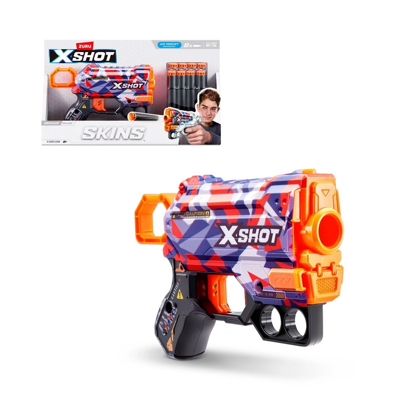 LANZADOR DE DARDOS X SHOT MENACE SKINS 8 DARDOS - MALICE - 3
