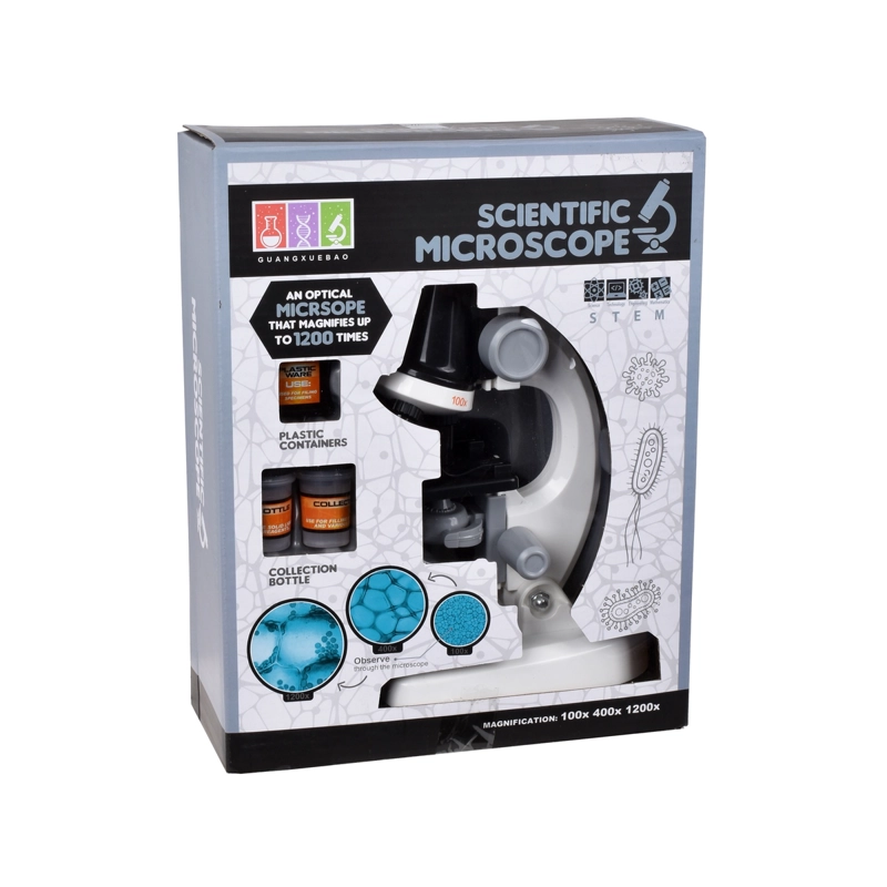 MICROSCOPIO 100X 400X 1200X CON 3 ACCESORIOS - 2