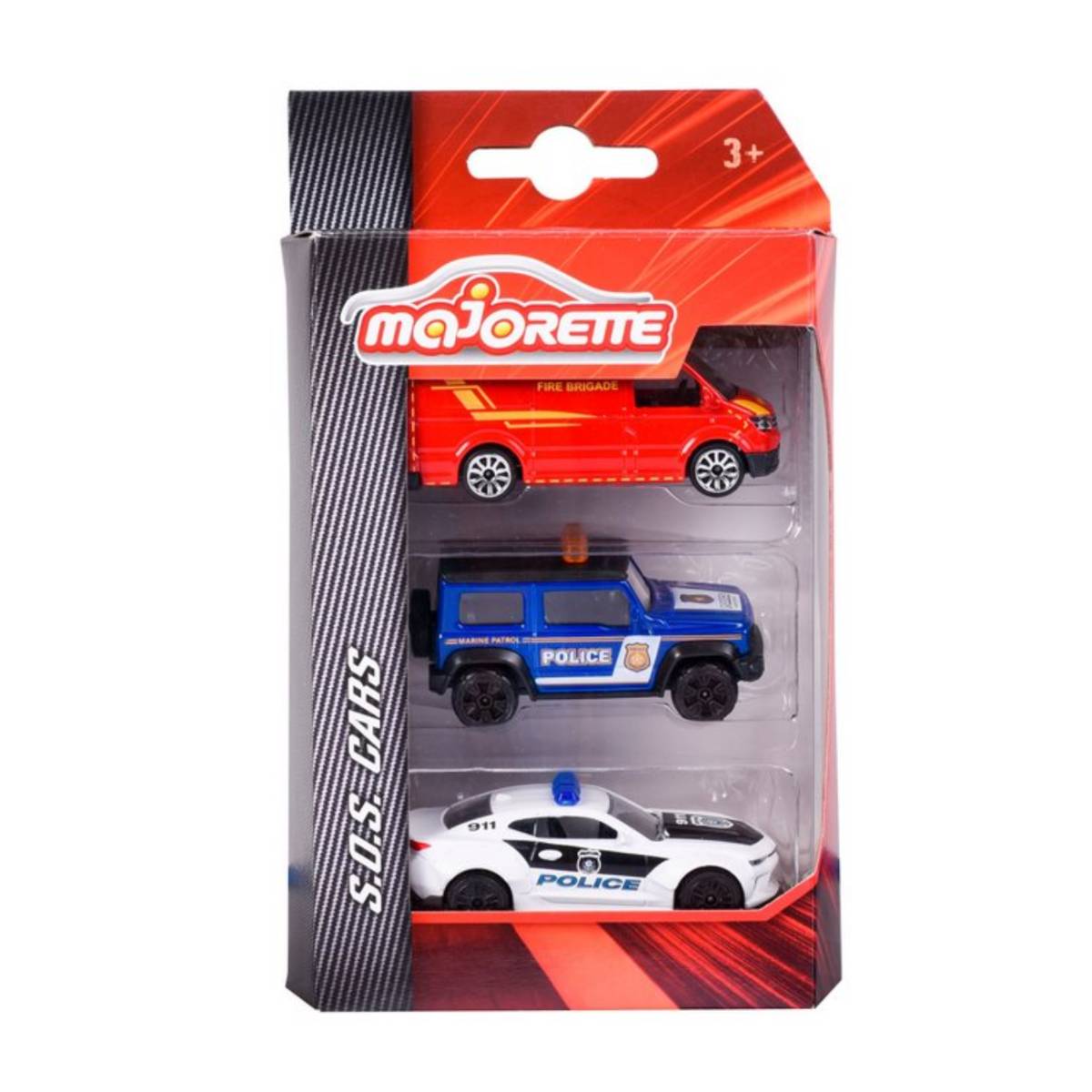 SET MAJORETTE EMERGENCIA 3 AUTO POLICE BLANCO - 3