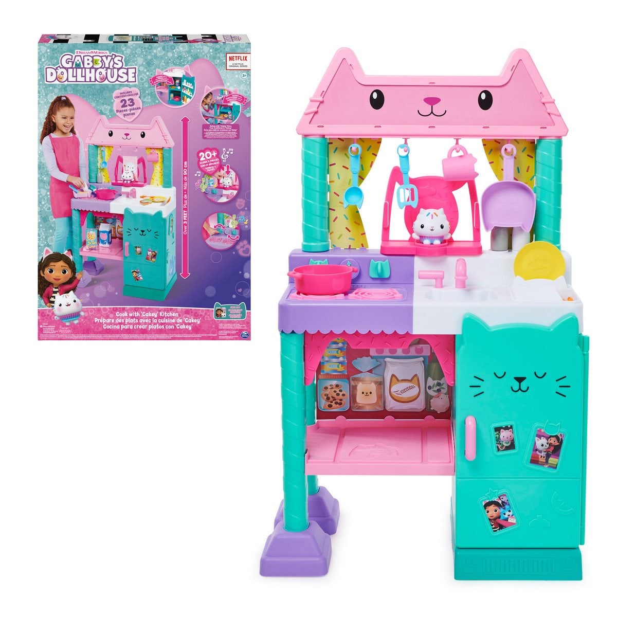 JUGUETE ANSALDO GABBY COCINA PARA CREAR CON CAKEY CON SONIDO Y ACCESORIOS - 2