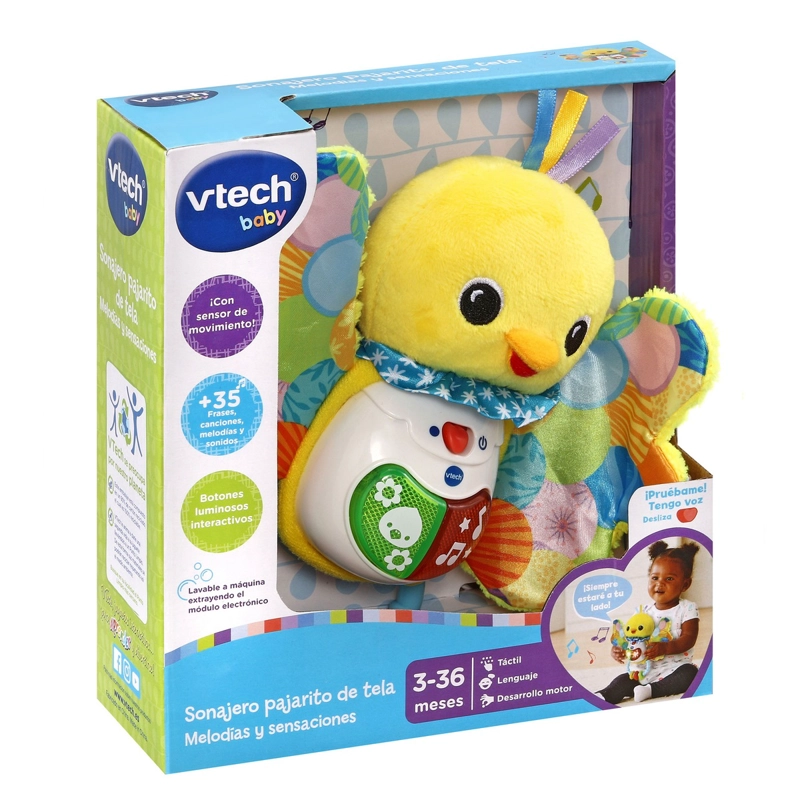 SONAJERO VTECH PAJARITO DE TELA MELODIAS Y SENSACIONES - 3