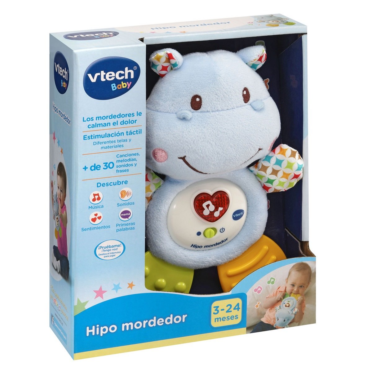 SONAJERO PELUCHE VTECH HIPO MORDEDOR PARA BEBE - 2