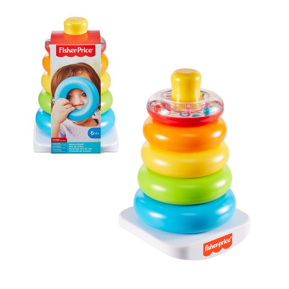 JUGUETE DIDACTICO FISHER PRICE APILABLE CLASICO PARA BEBE - 1