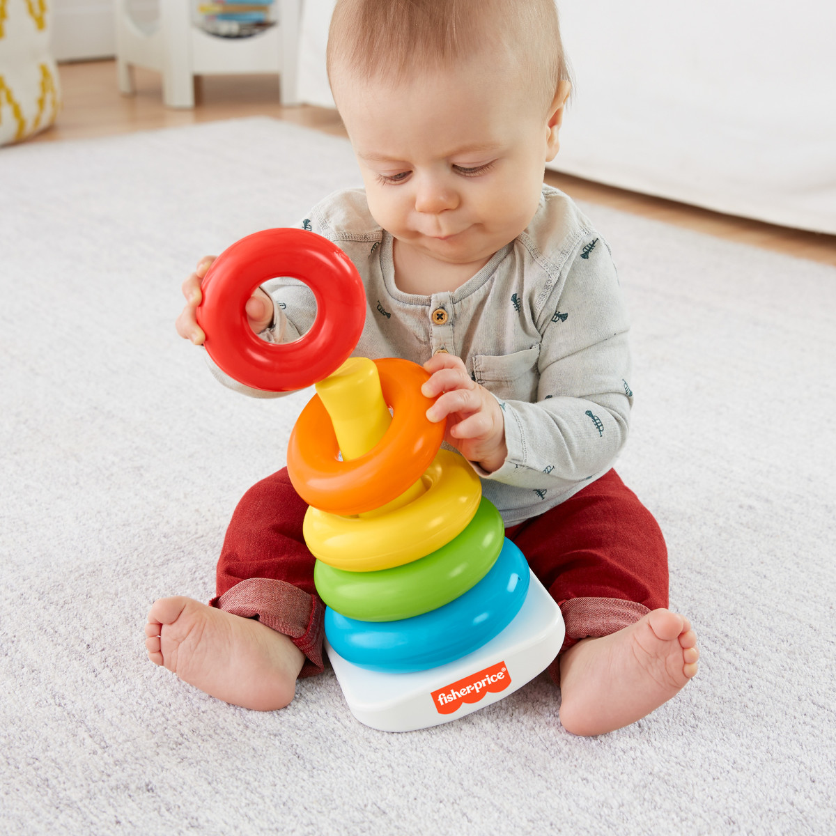 JUGUETE DIDACTICO FISHER PRICE APILABLE CLASICO PARA BEBE - 4