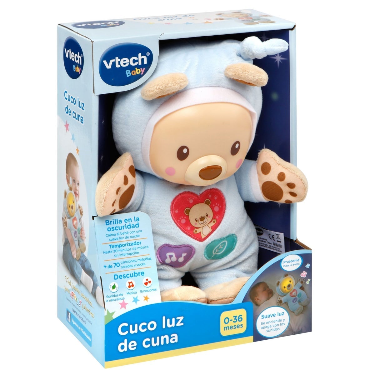 CUCO LUZ DE CUNA VTECH PARA BEBE  MELODIAS RELAJANTES - 3