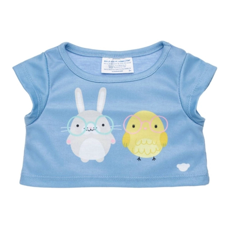 POLERA BUILD A BEAR MORADA CONEJO Y POLLITO CLASICA - 2