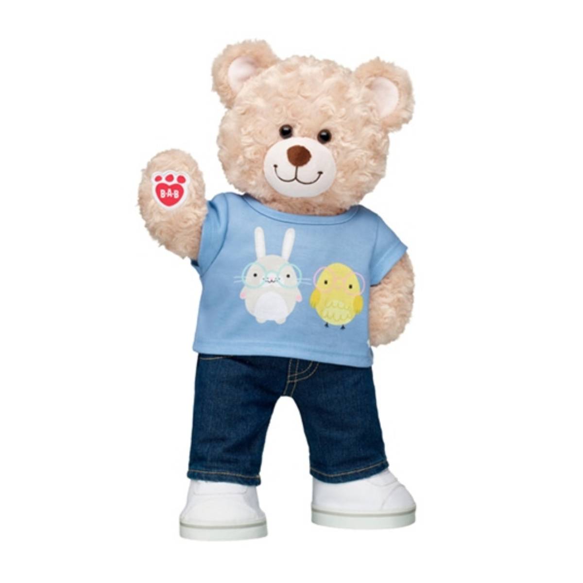 POLERA BUILD A BEAR MORADA CONEJO Y POLLITO CLASICA - 3